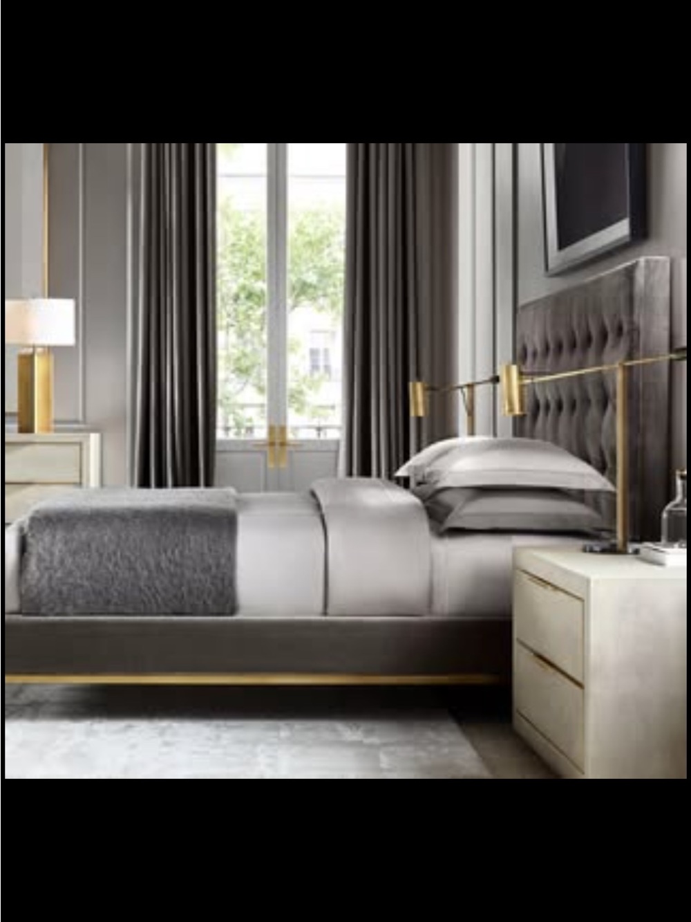 Restoration Hardware oversized brushed mohair bed coverlet